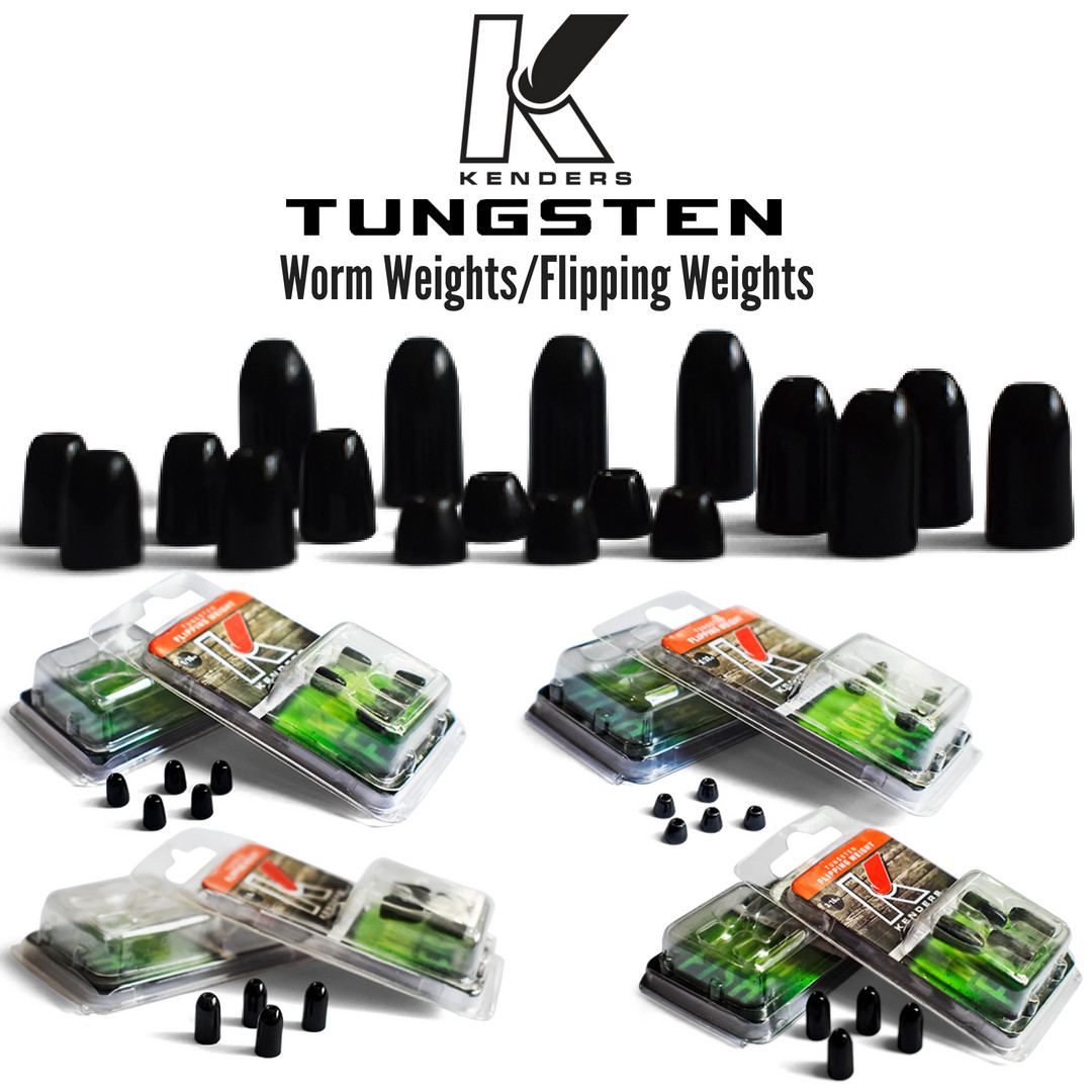 Tungsten Worm Weights - Terminal Tackle, Small Profile, BLACK