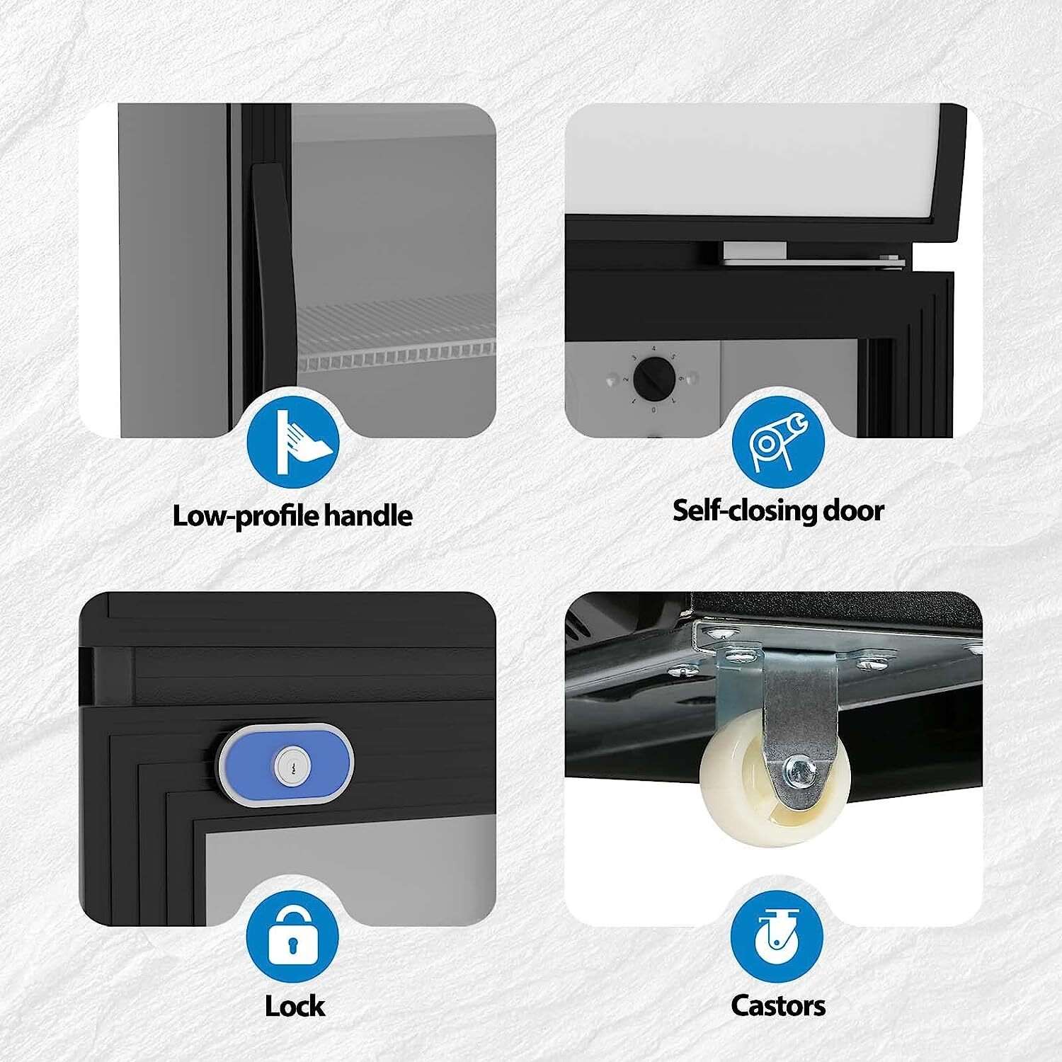 New Commercial 2 Glass Door Cooler Display Refrigerator Beverage Merchandiser