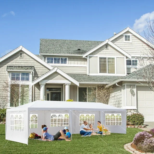 10'x30' Canopy Party Wedding Tent Outdoor Gazebo Pavilion Heavy Duty/Spiral Tube