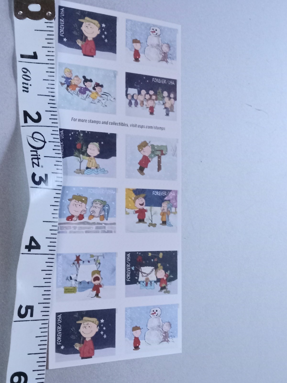 Charlie Brown Christmas Forever Postage Stamps Peanuts Snoopy New 20 Unused"Read