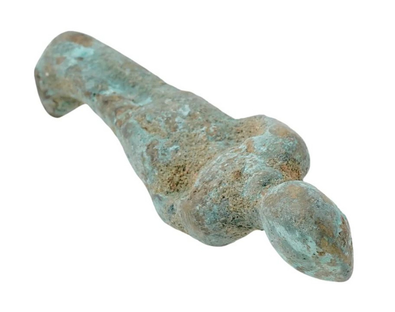 ANTIQUE EUROPEAN BRONZE SCULPTURE FIGURINE (SAINT JOAN OF ARC?)