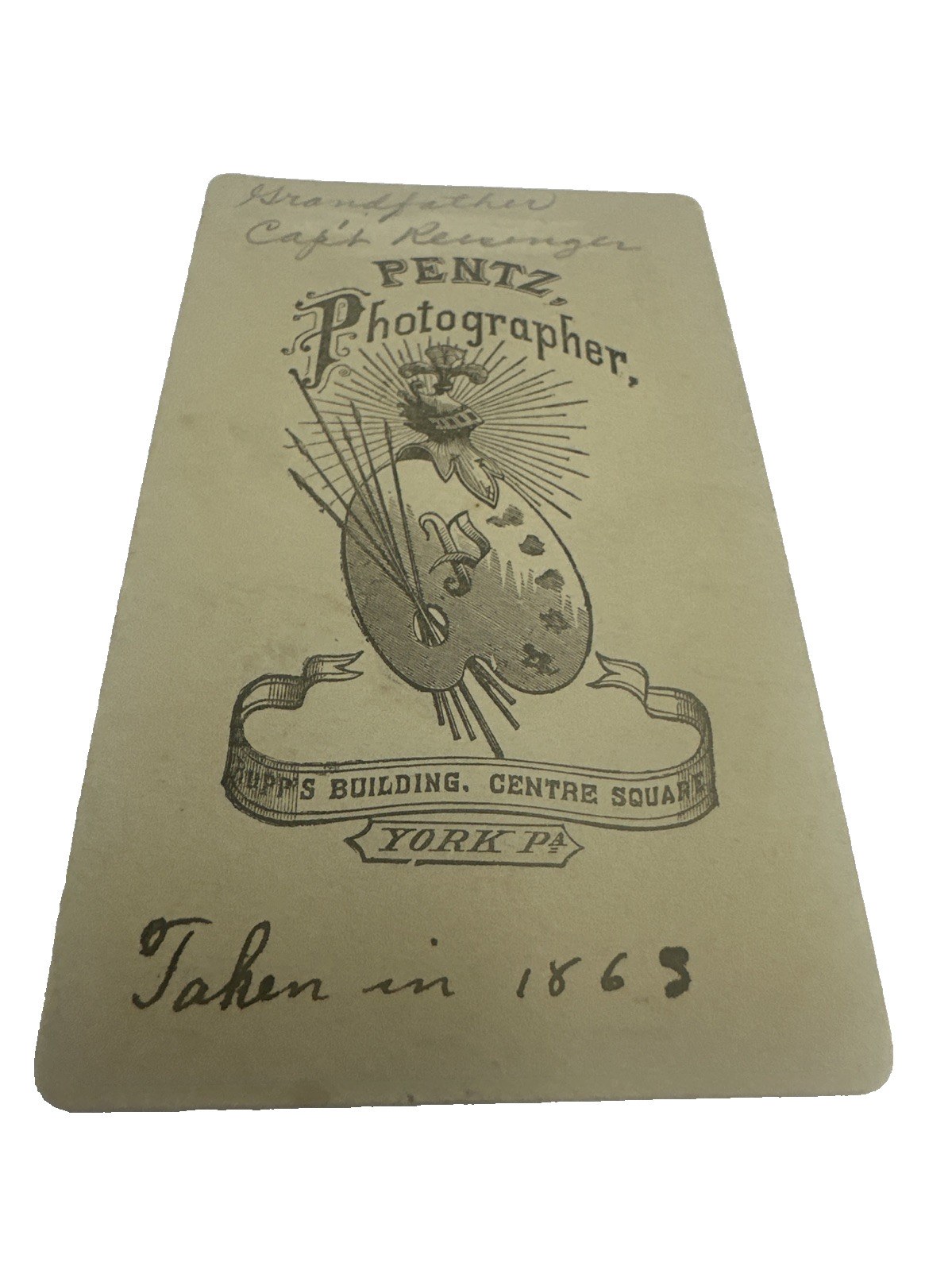 Civil War CDV Captain Wiliam Reisinger Union Officer 1863 Photo 11th PA Calvary