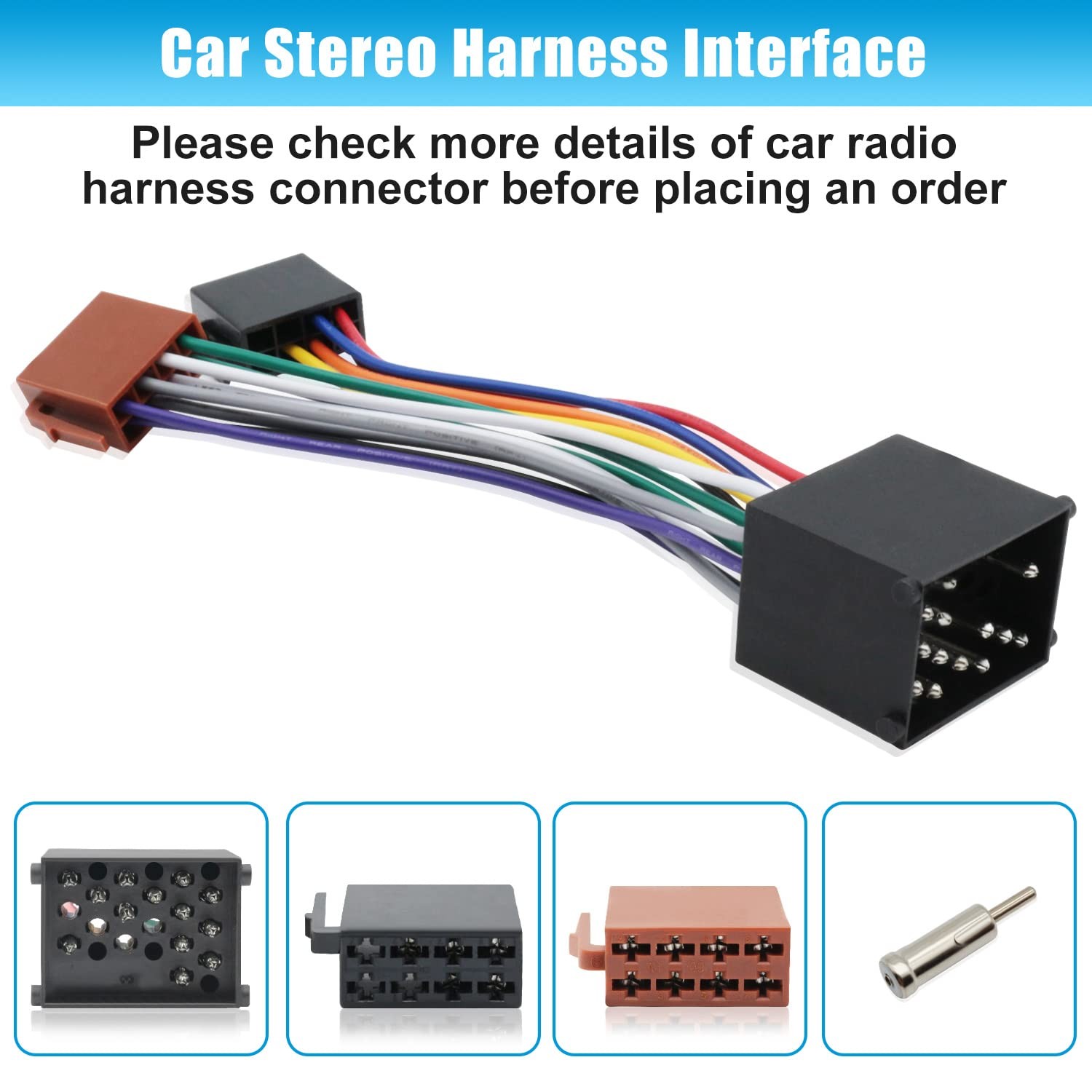 Car Radio Wiring Harness Adapter Compatible with BMW 3 E30 E36 E46 E34 5 E39...