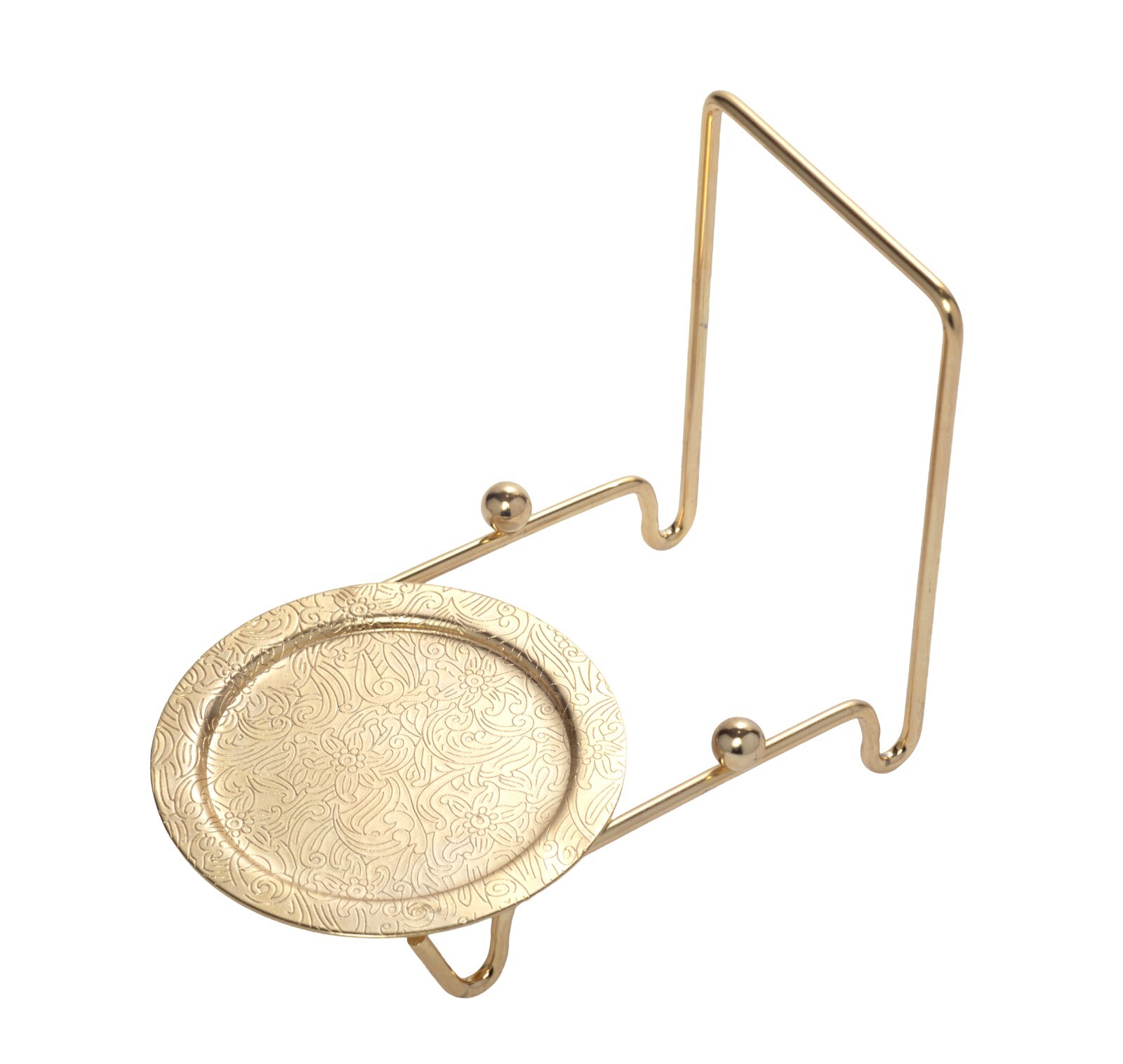 Etched Base Cup & Saucer Stand - Elegant Display Holder for Tea Sets | 6 Pack