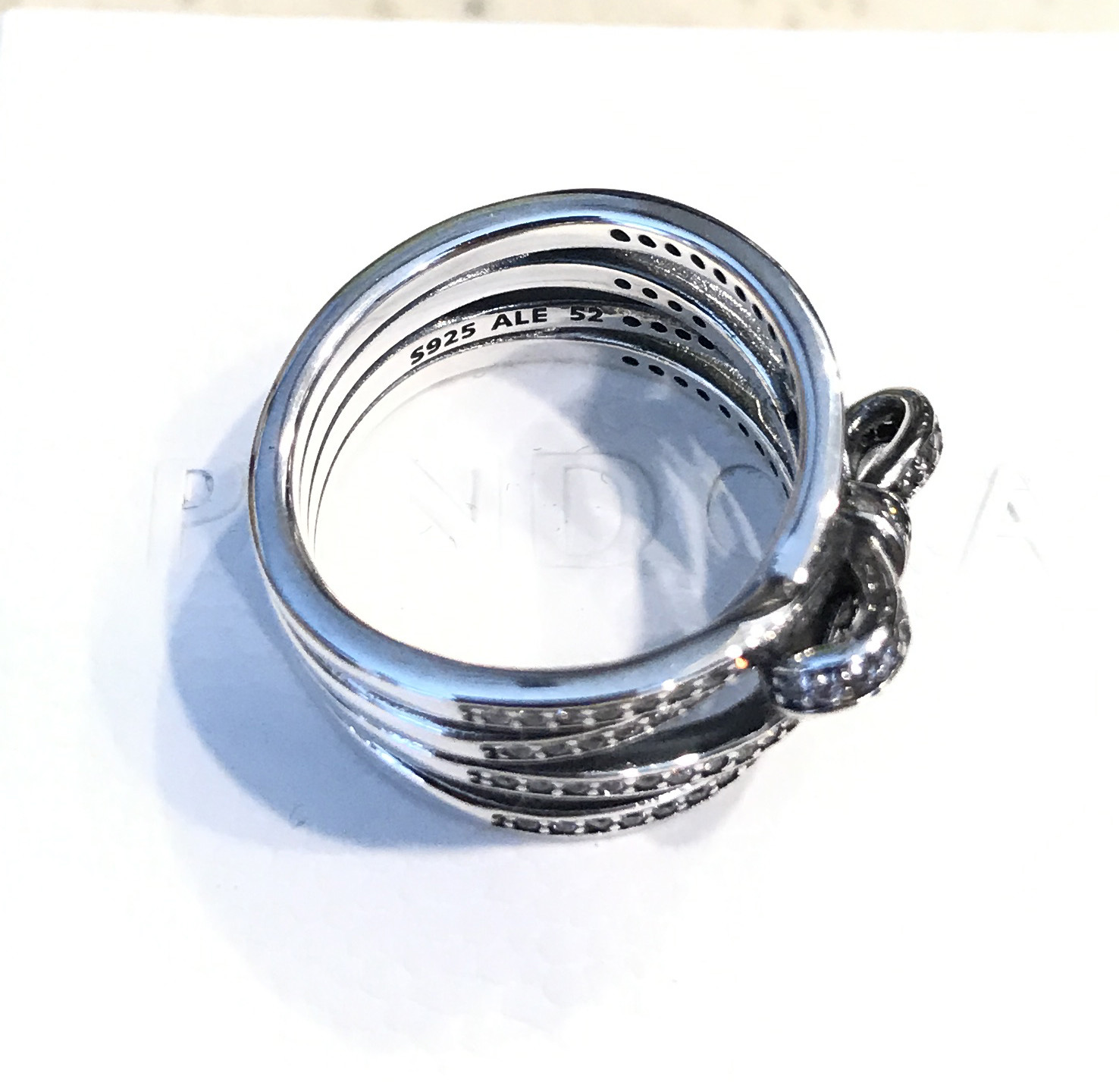 Pandora Delicate Sentiments Ring #190995CZ +HINGED BOX +POLISH CLOTH~Choose Size