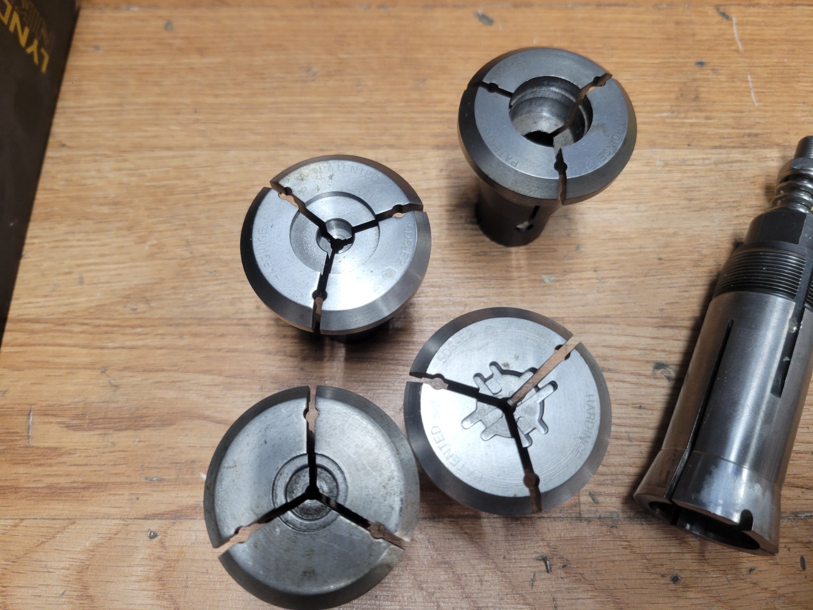 HARDINGE DEAD LENGTH 5DS COLLET W/ MASTER 4 RANDOM HEADS 5C MASTER 5DS