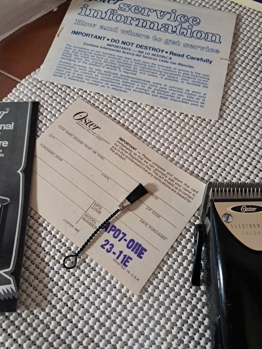 Vintage Oster Electromatic Model 23 Horse Animal Clippers w/Original Box Works