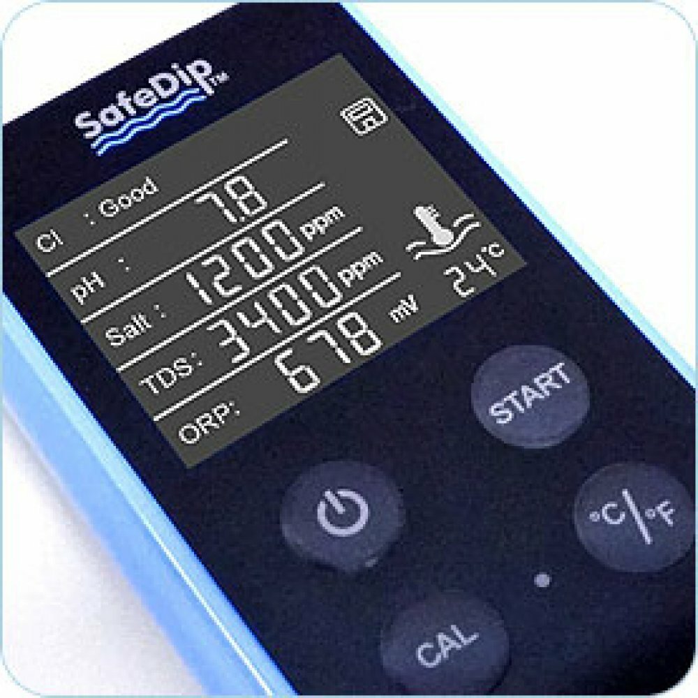 Solaxx MET20A SafeDip 6 in 1 Swimming Pool Chemistry Digital Tester
