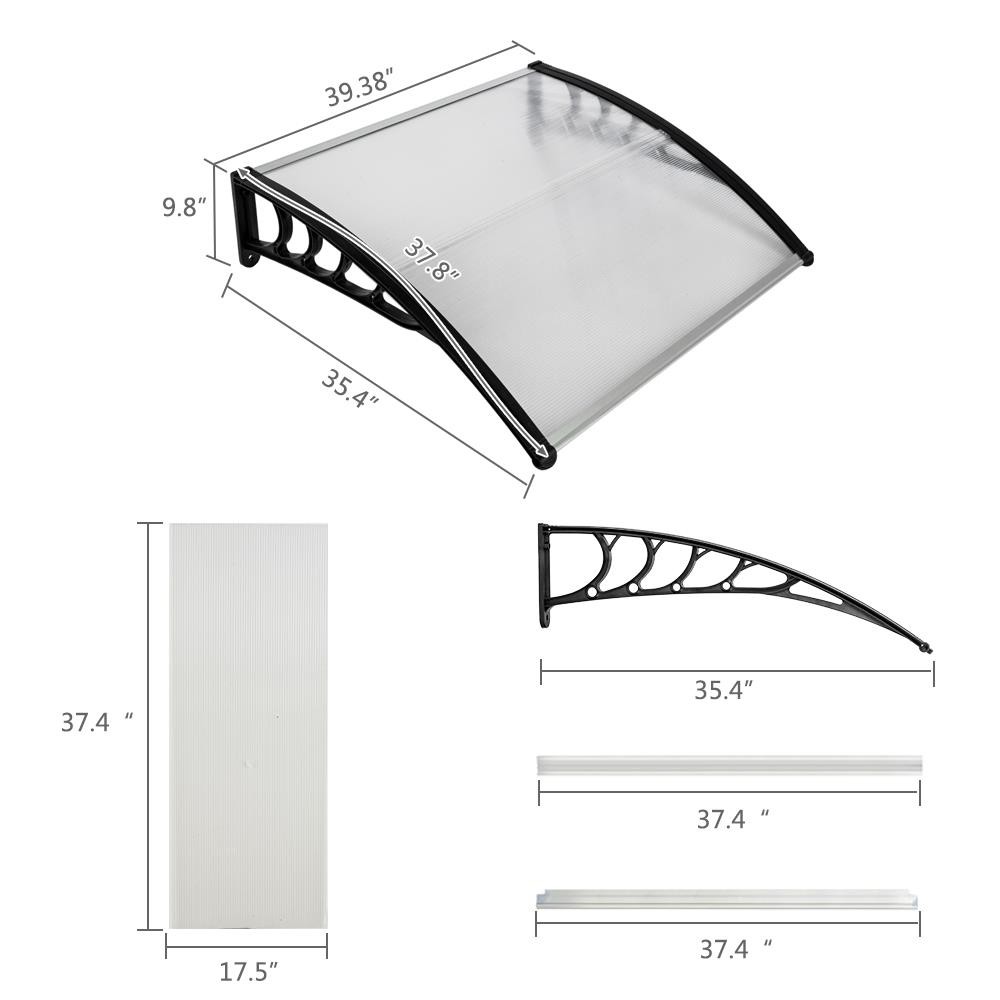 40"x40" Window Door Awning Outdoor Sun UV Rain Cover DIY Canopy Patio Shield