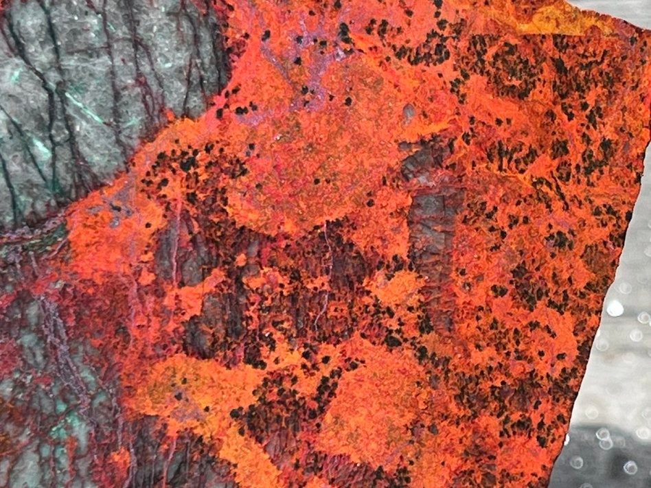 Sonora Sunrise Sunset Chrysocolla Cuprite 4.25"x2.5" Lapidary Rough Slab S2