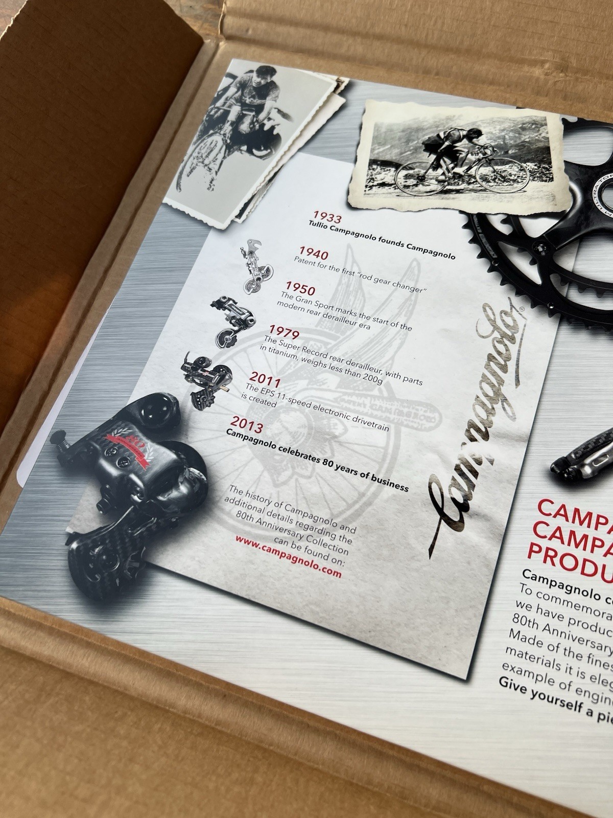 NOS Campagnolo 80th Anniversary Gruppo Shop Dealer Counter Top Poster 12 x 16
