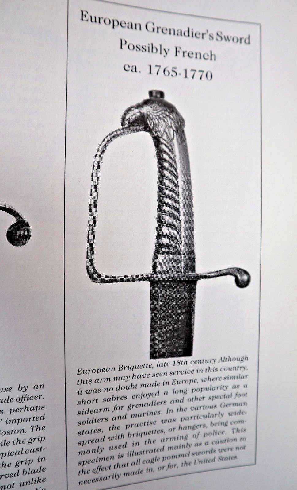 AMERICAN REVOLUTIONARY WAR MODEL 1767 FRENCH GRANADIER EAGLE HEAD SWORD BEZDEK