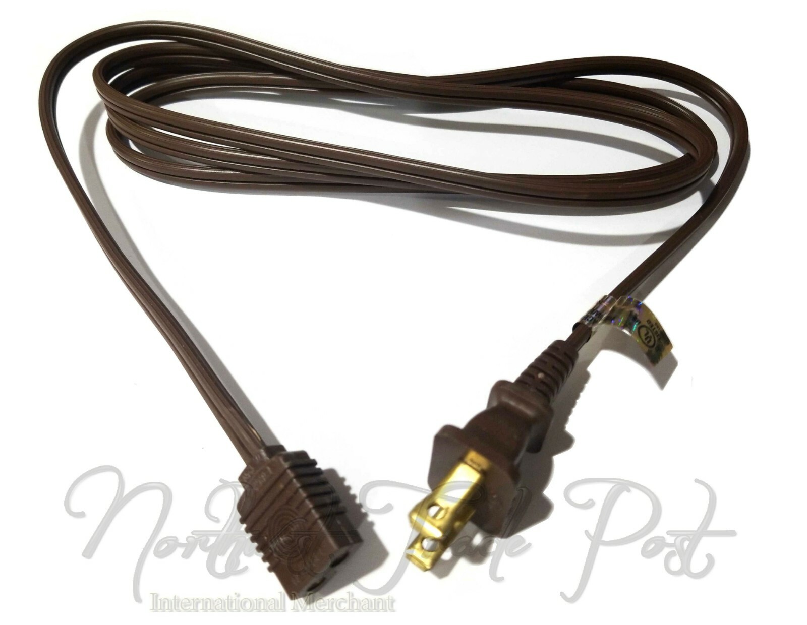 Replacement 6ft Power Cord for Vintage Solid State TV Stereo Radio 2-Prong Pin