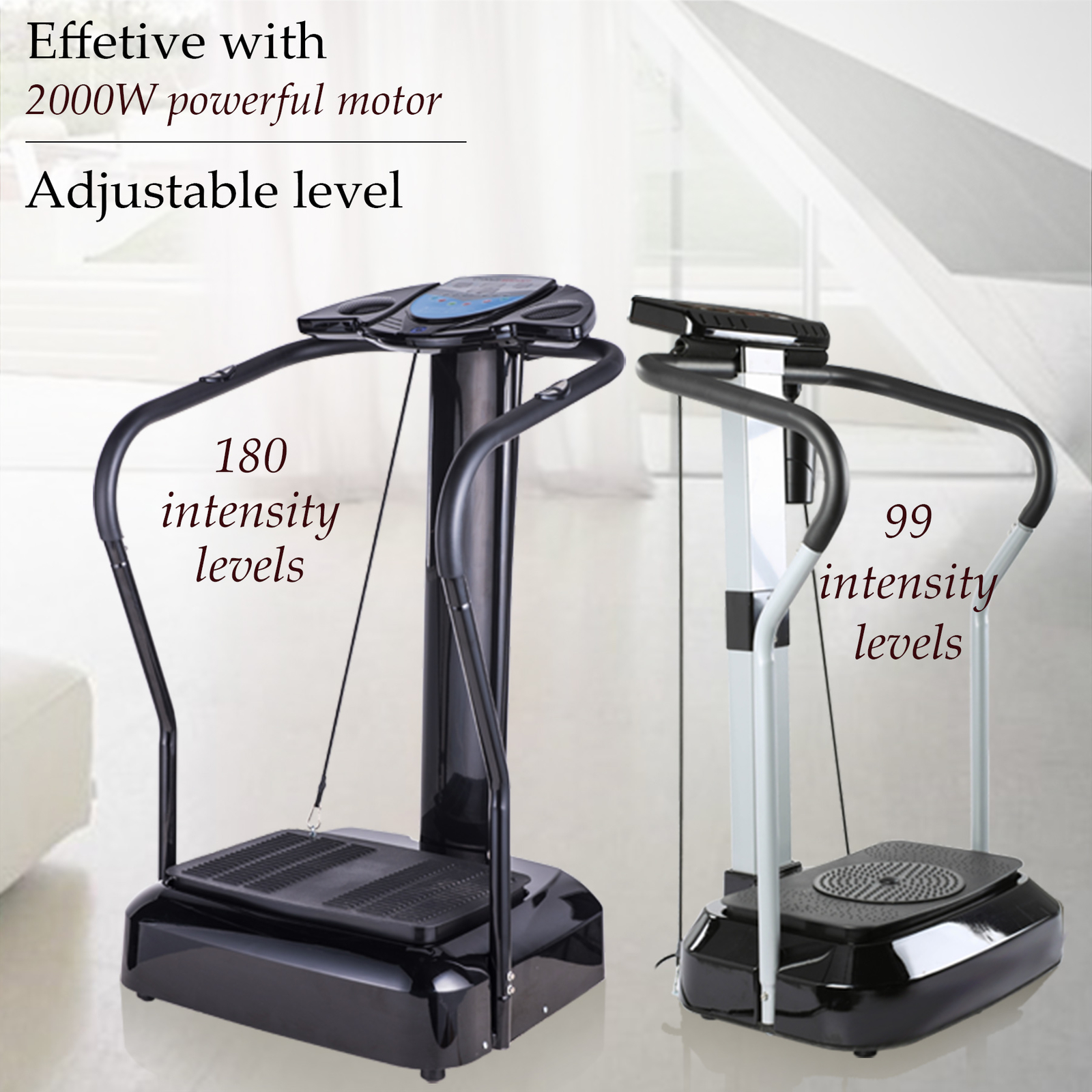 Upgraded 2000W Whole Body Vibration Machine Exercise Platform Massage MultiMode