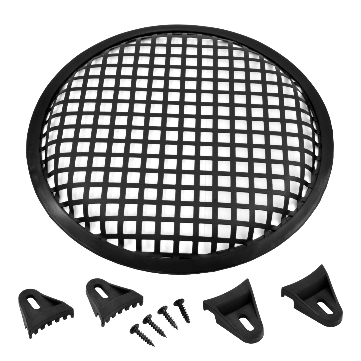 8 Inch Durable Metal Mesh Speaker Subwoofer Grill Waffle Cover w/ Clips - 2 Pack