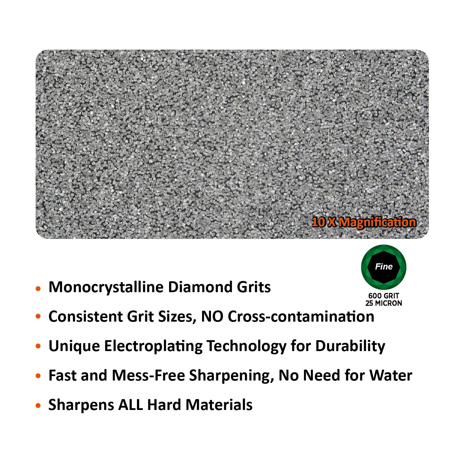 SHARPAL 178N 3-In-1 Blade Sharpener | 4-Inch 600 Grit Diamond Sharpening Rod