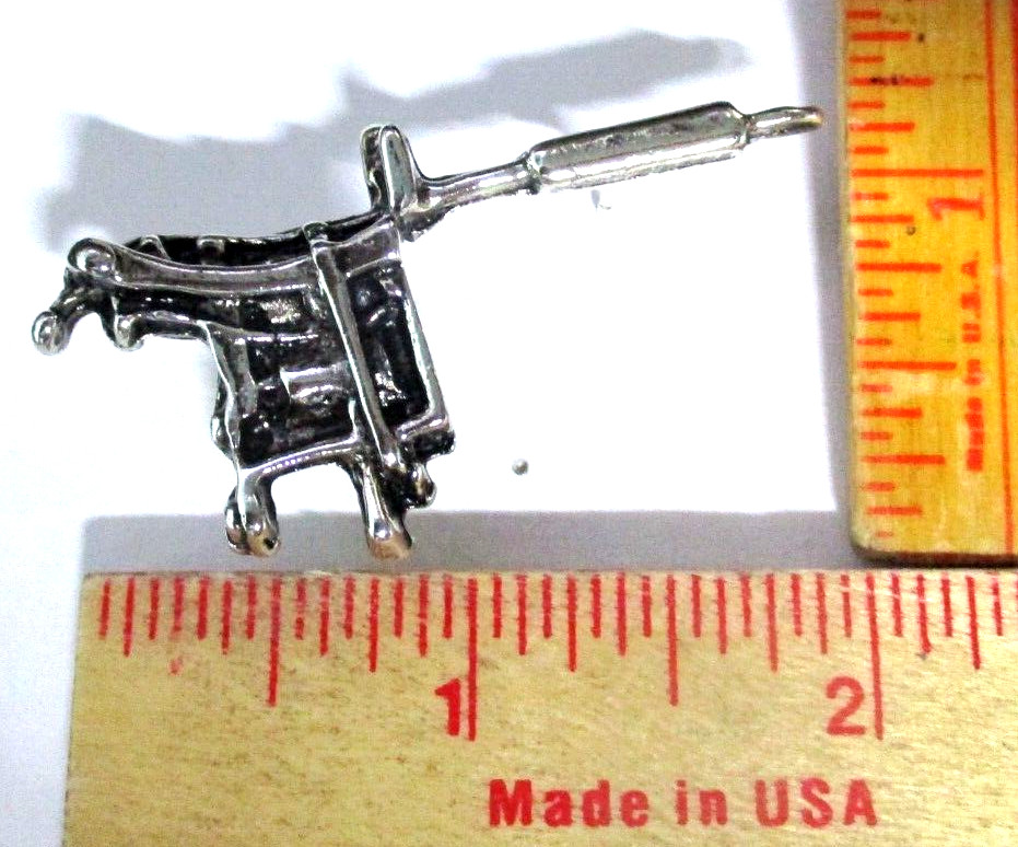 Tattoo gun pin vintage collectible old pinback jewelry "Body Art" memorabilia