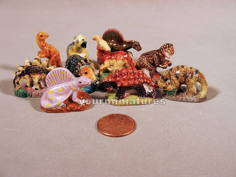 Jurassic Dinosaur Porcelain French Feves Various Sets