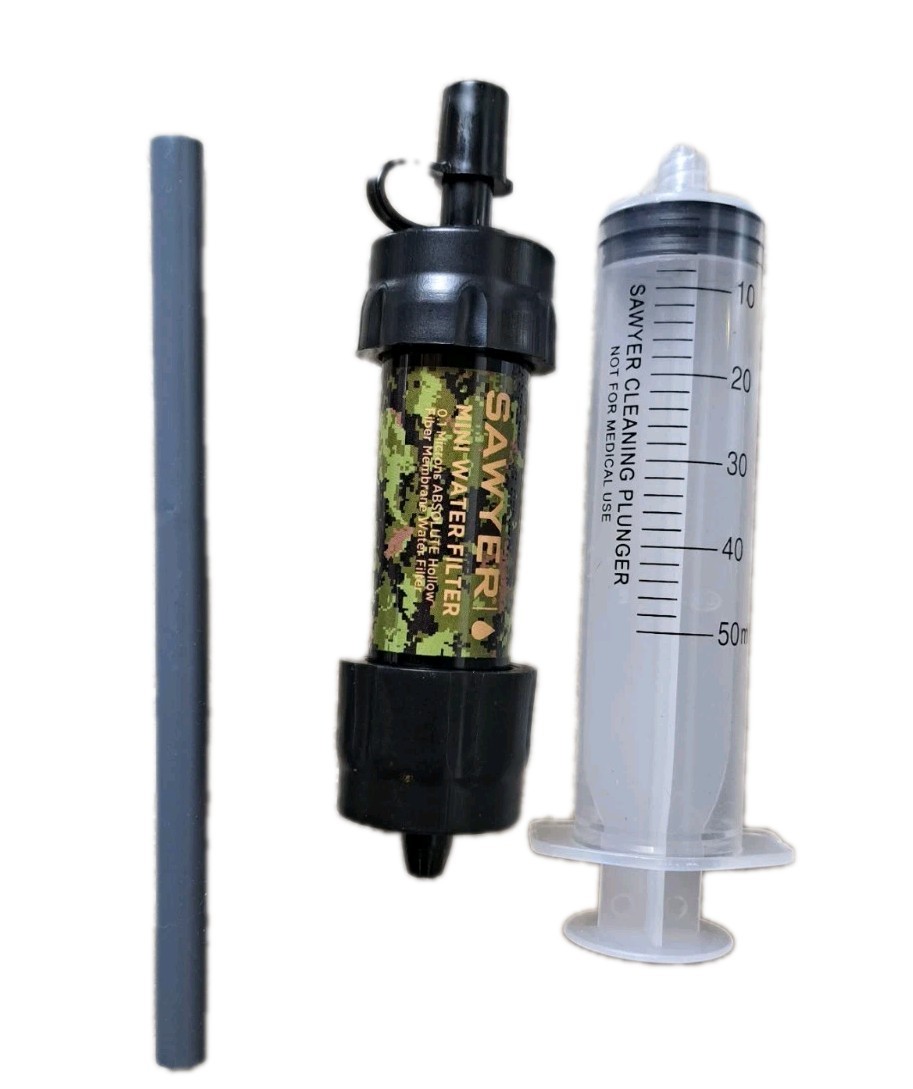 Mini Water Filtration System By Sawyer Single Pack Straw. Emergency-camp-hike