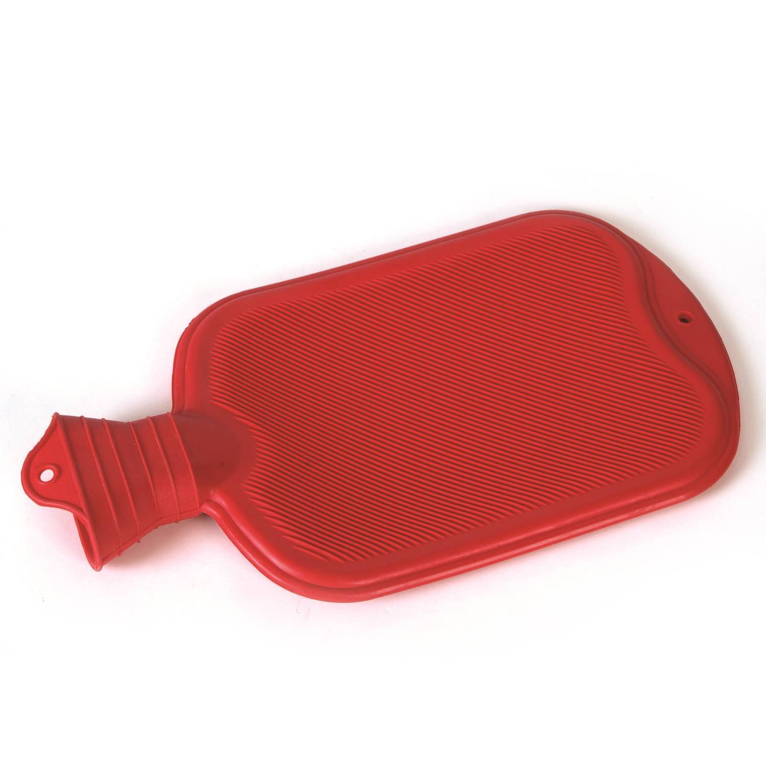 Sanger Classic Rubber Hot Water Bottle with Hanging Hole, Holds 2 Liters, Red