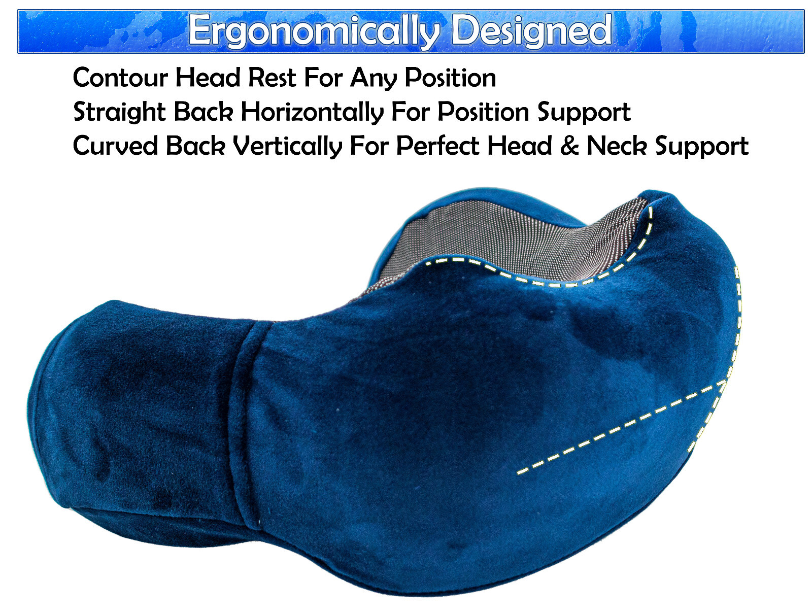 Memory Foam Travel Pillow Orthopedic Head Neck Pain Relief 360 Neck Pillow