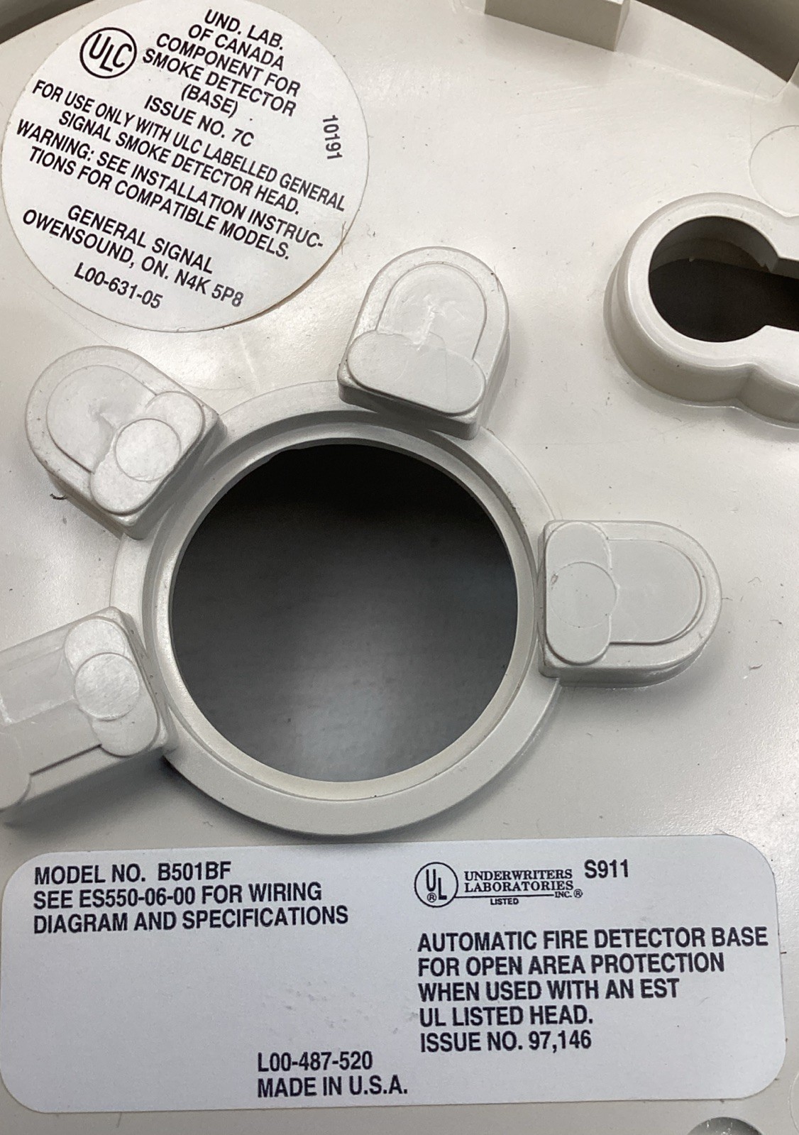 System Sensor B501BF Base Smoke Detector Fire Plug-in Base