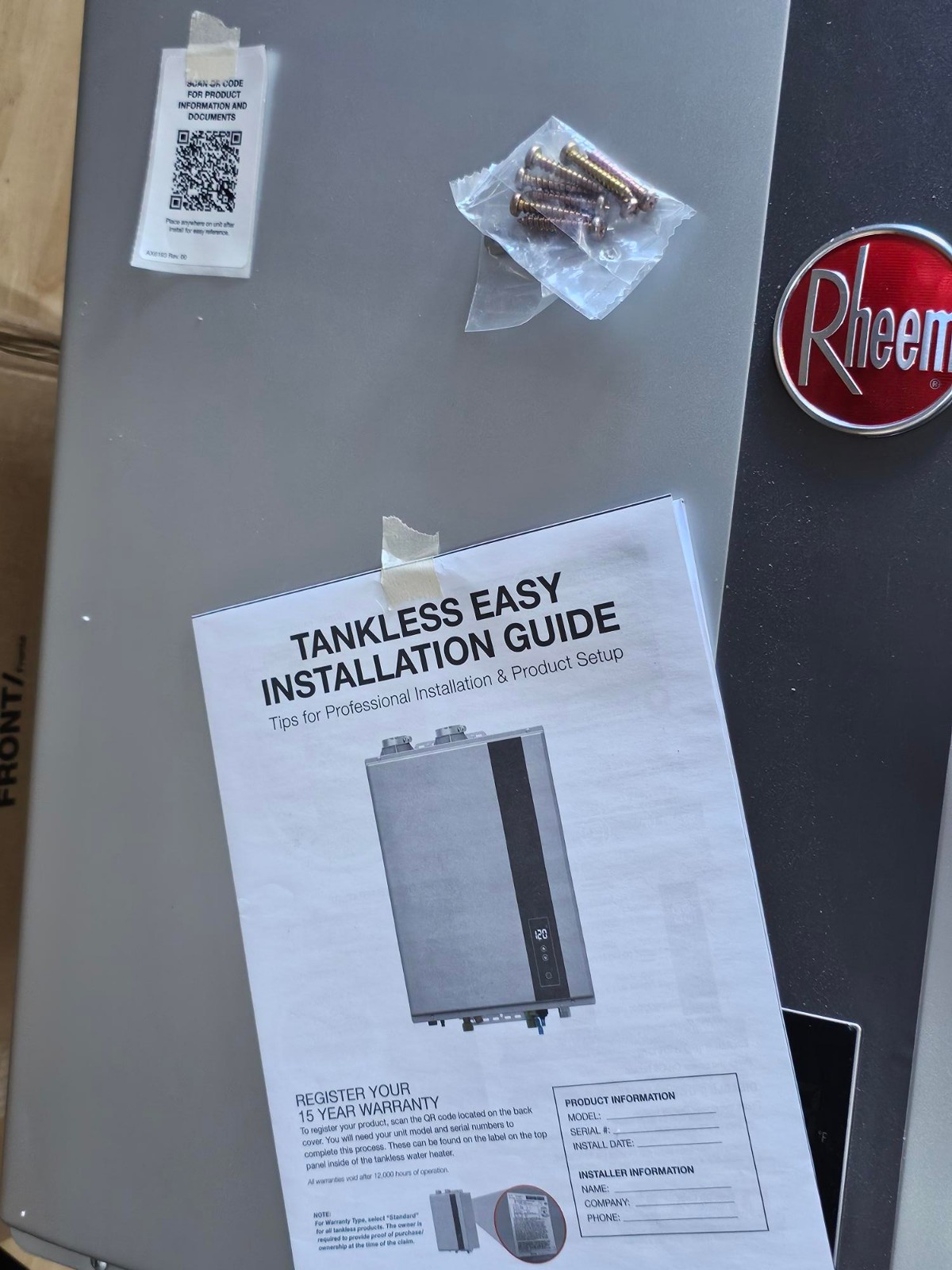 RHEEM ECOH160DVLN-3 Tankless Natural Gas Water Heater 8.4 GPM 157,000 BTU