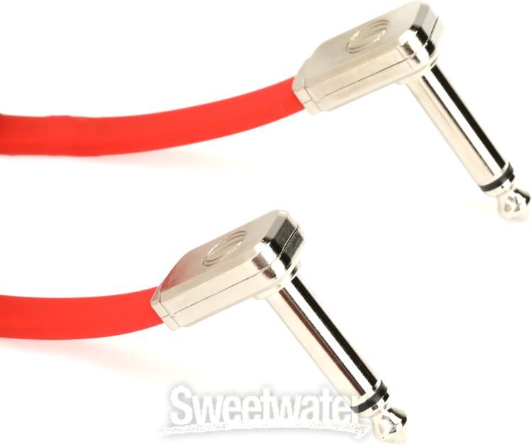 Ernie Ball P06404 Flat Ribbon Pedalboard Patch Cable - Right Angle to Right