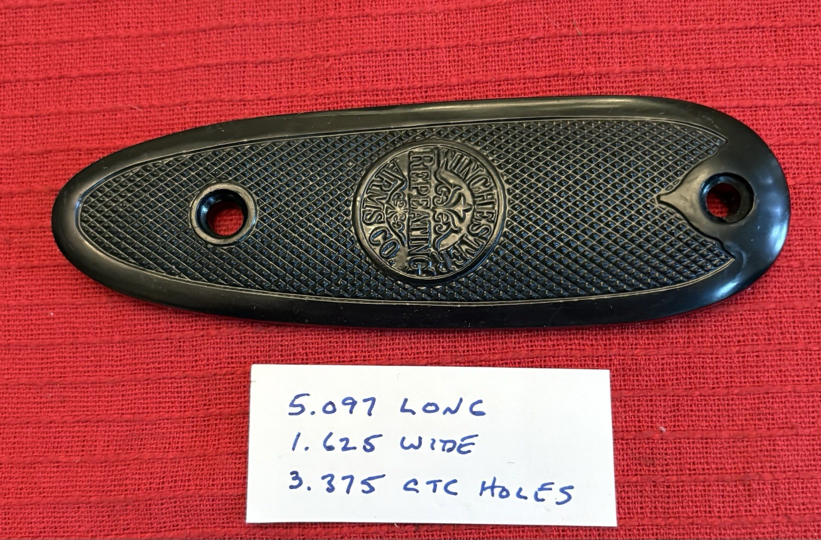 Winchester Logo Butt Plate - fits Models 12, 21, 24, 37, 50, 97, 101 & 1911 -New