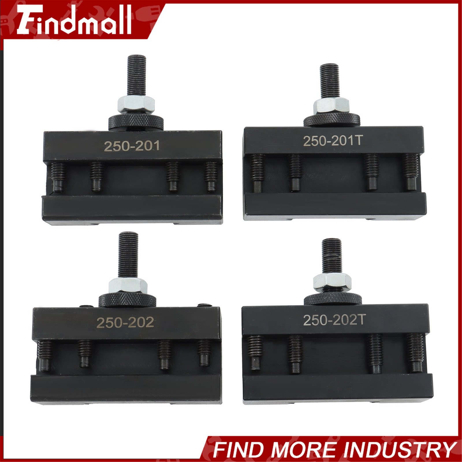 Findmall BXA Tool Post Tool Holder 4 Pc For 250-201 250-201XL 250-202 250-202XL