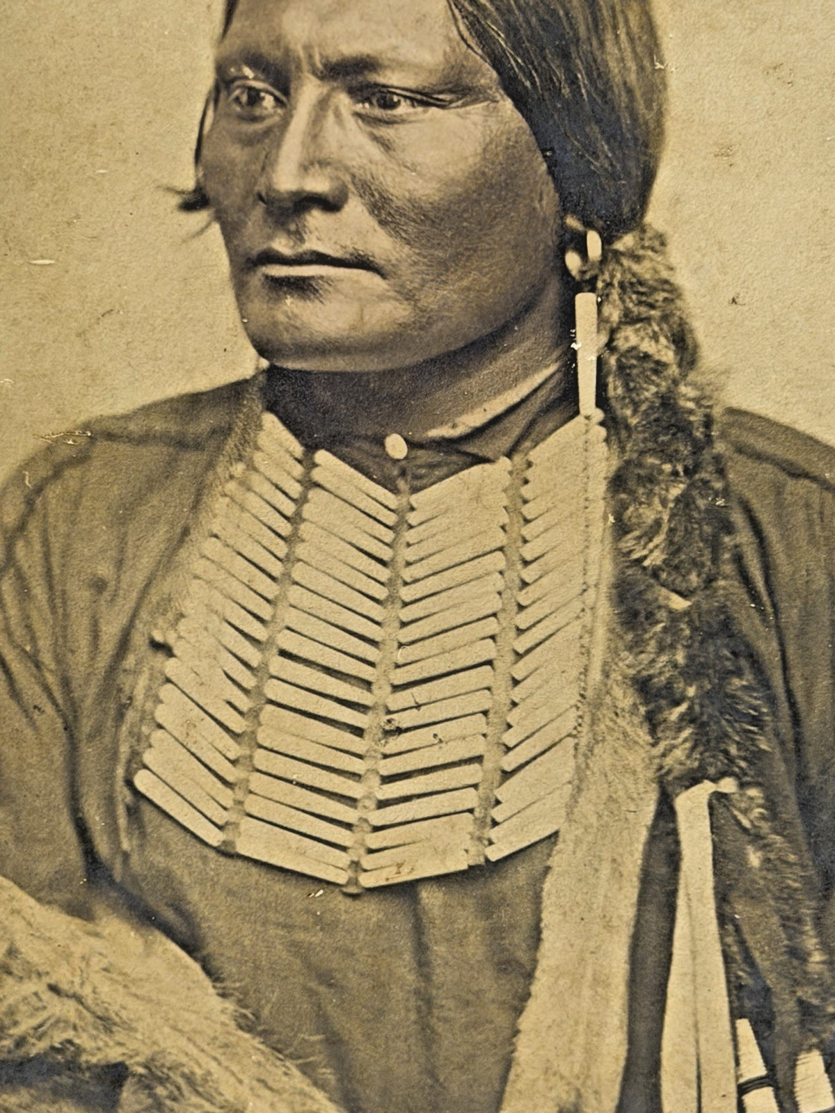 Antique Native American Indian Photograph of Chief Wah-Shun-Gah of Kaw Nation