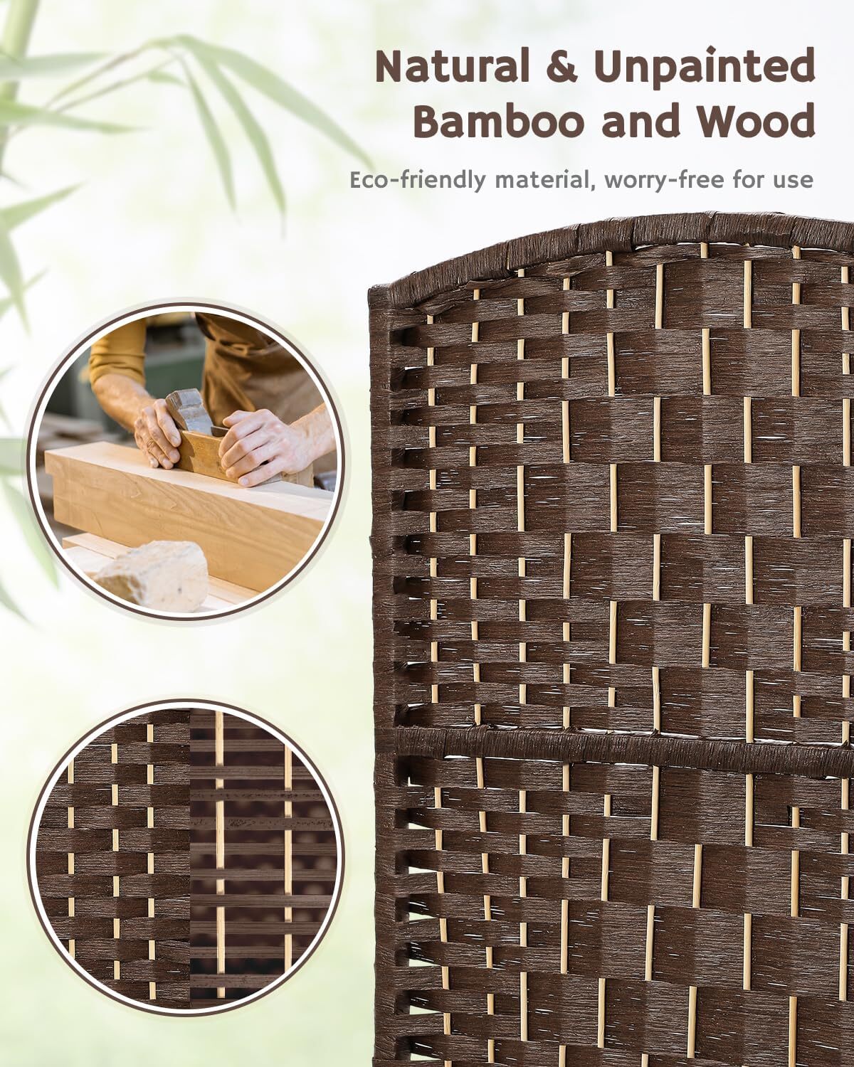 4/6/8 Panels Room Divider Wall for Room Separation Folding Privacy Screen