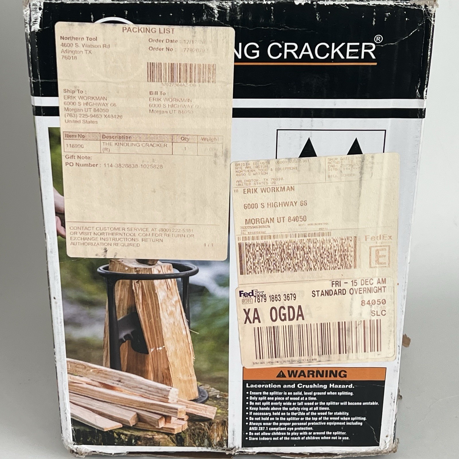 Kindling Cracker Firewood Log Splitter Cutter Black Australia NIB Camping