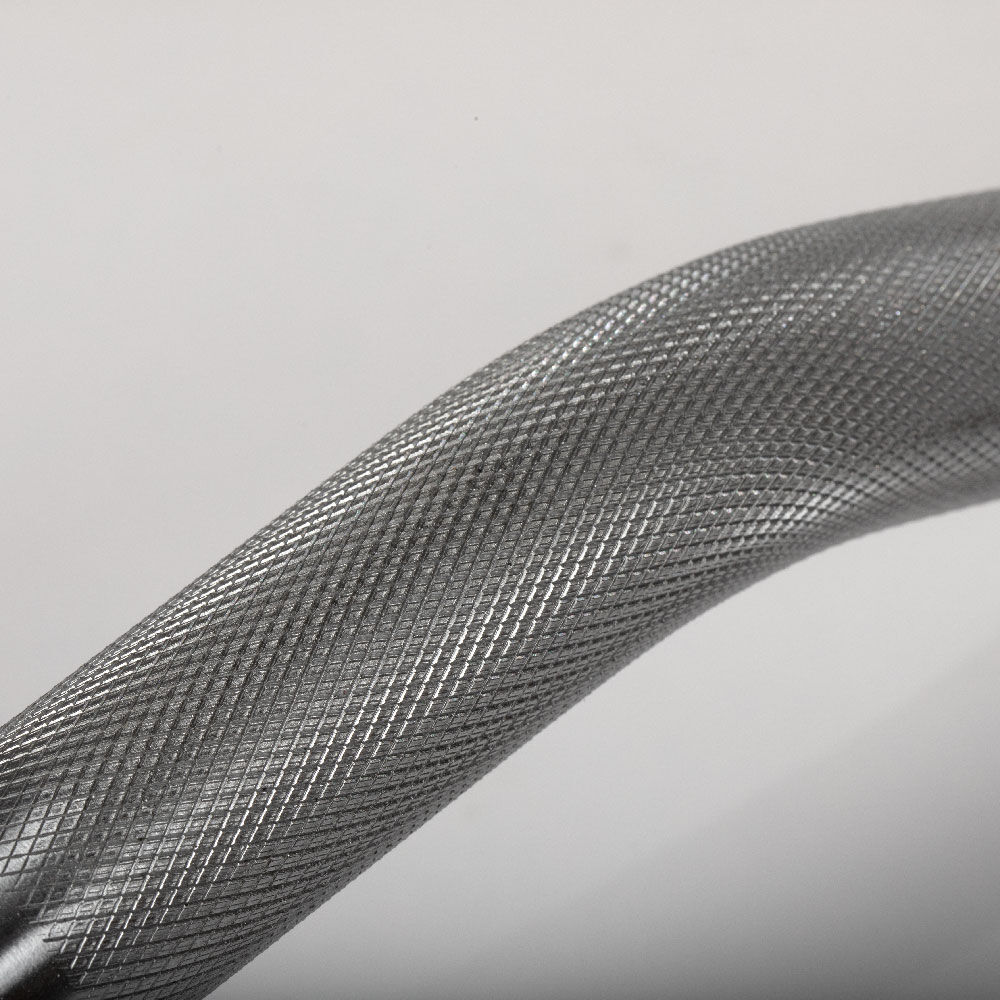 Titan Fitness 50 LB Rubber EZ Curl Fixed Barbell, Pre-Loaded Weight Bar