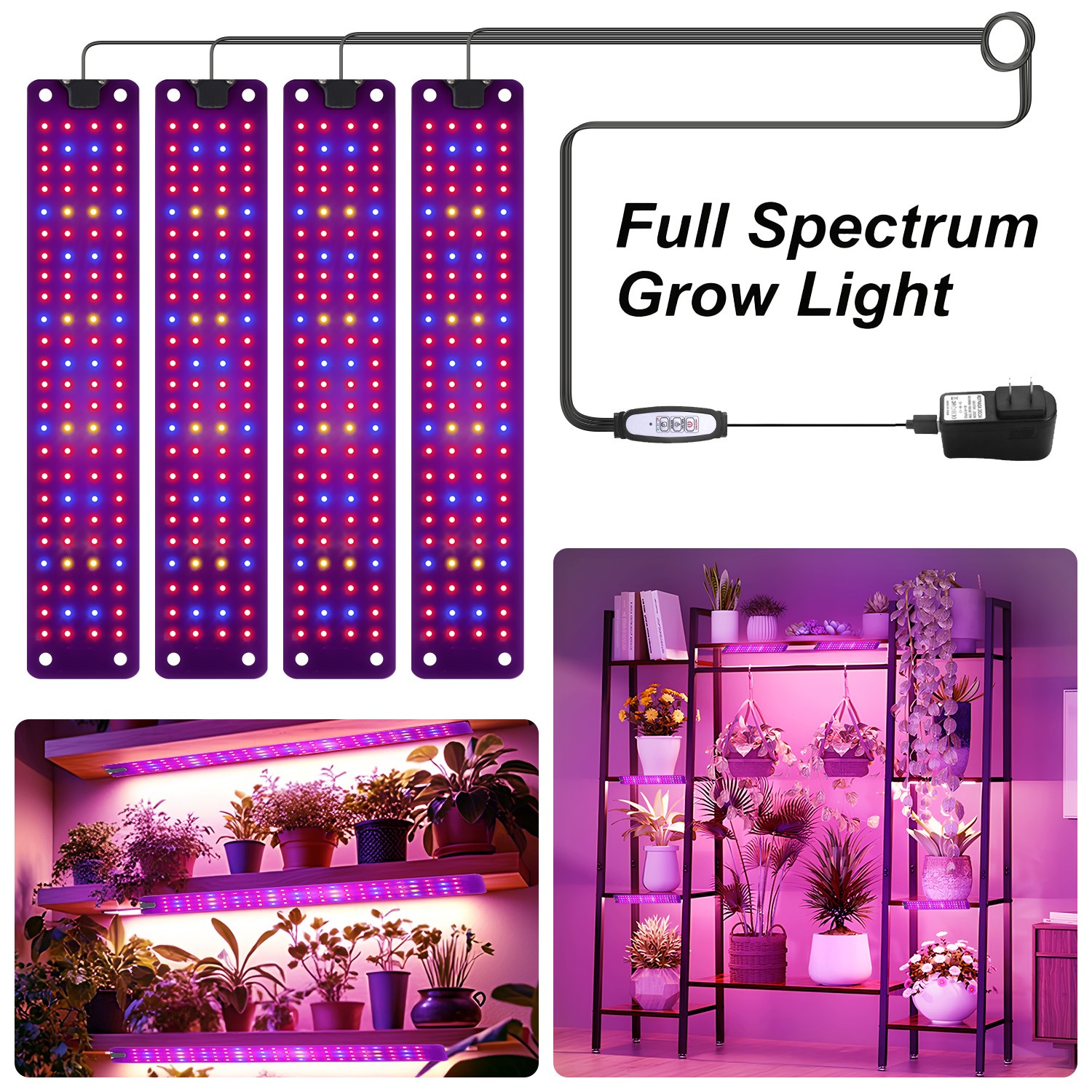 4 Heads LED Grow Light Plant Growing Lamp Light for Indoor Plants Full Spectrum