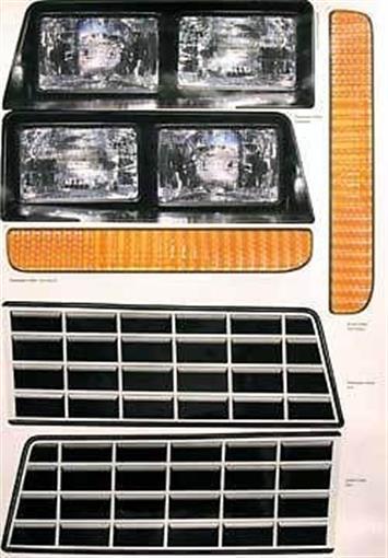 Headlight decal kit for 1983 - 1988 Monte Carlo Nose Piece head light decals UMP