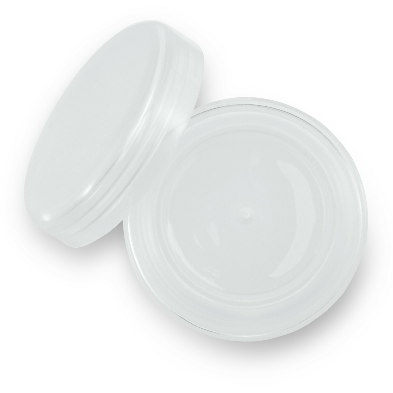 24 Pack White Translucent Cosmetic Plastic Cream Jars Containers with Lids