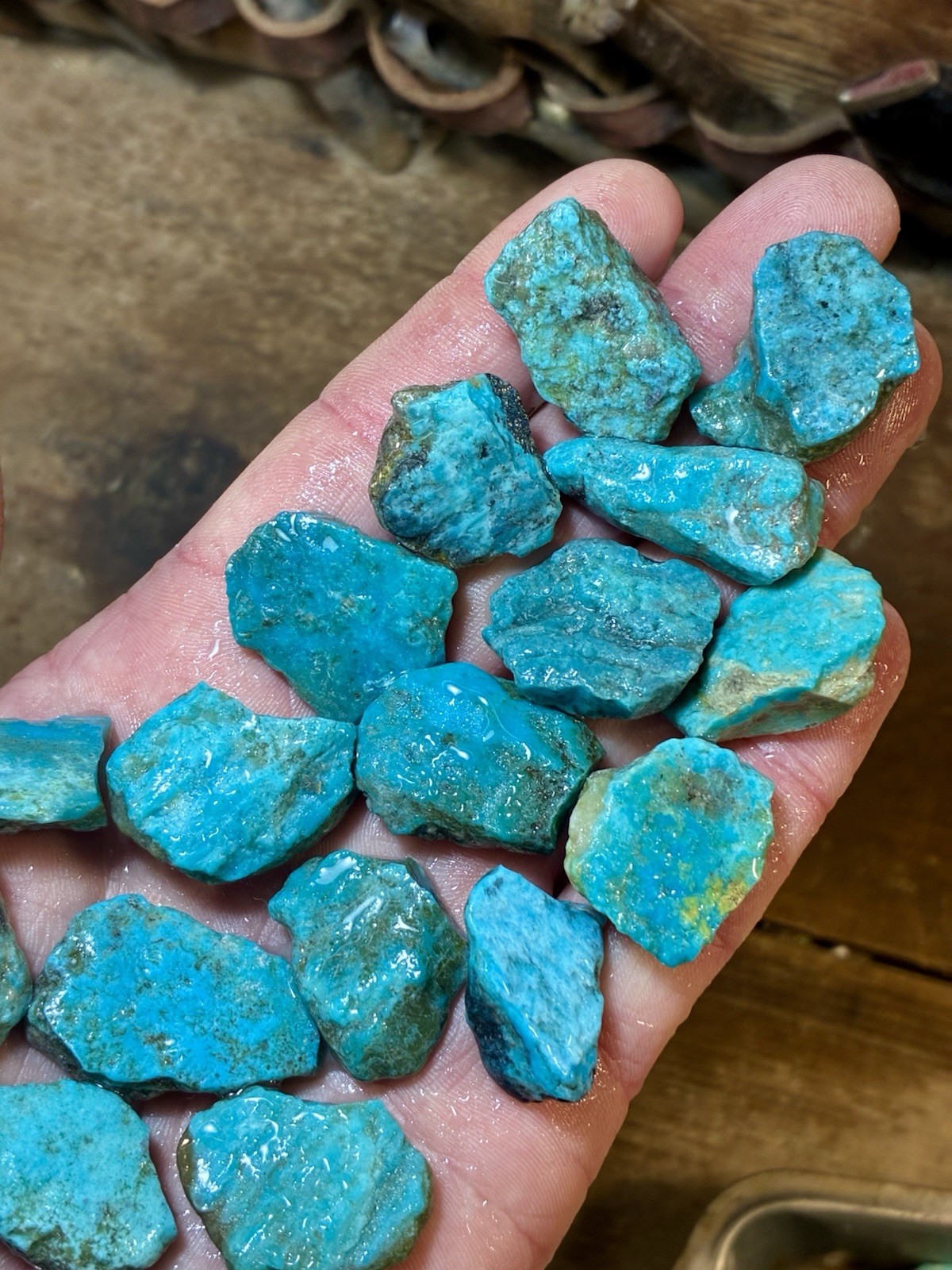 1 Lb. Ithaca Peak, Real Turquoise! Electric blues! High in matrix. ❤️‍🔥3 Left!