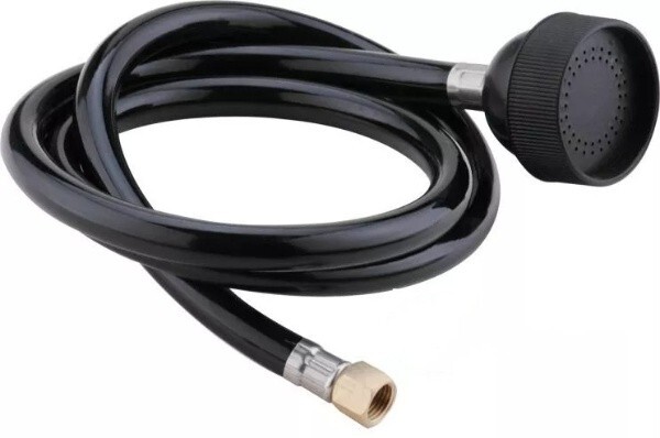 Salon Shampoo Faucet Sprayer Head Black Rubber Hose Beauty Equipment 120cm/47"