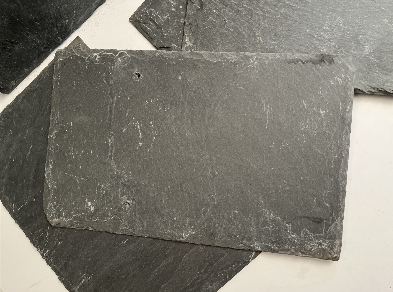New 6 pieces Natural Slate Tile Roofing Dark Gray Pre Drilled Size 10" x 16"