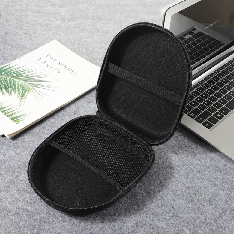 Portable Head-mounted Headphone Storage Case Zipper Bag Pressure-resistant