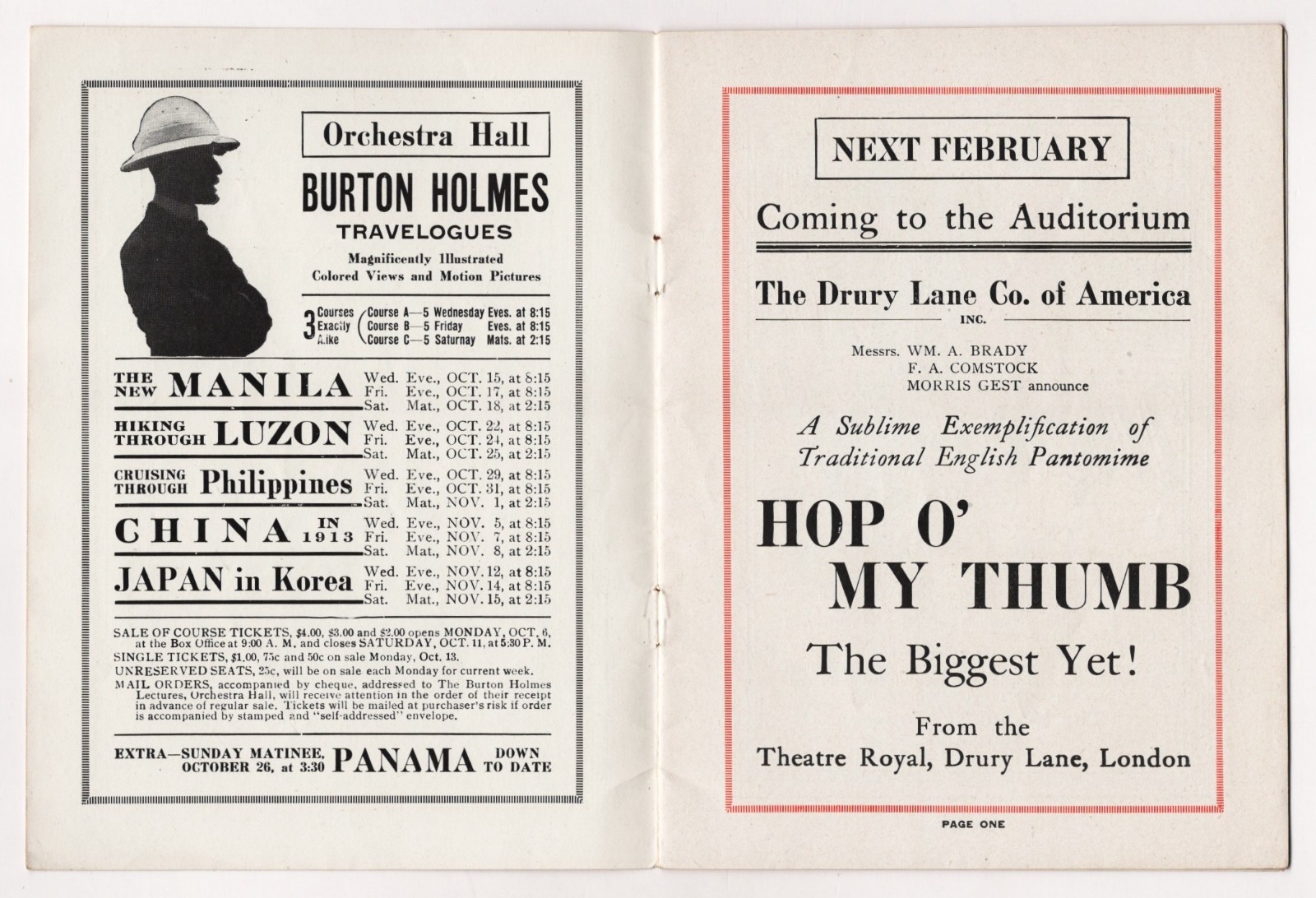 Artists' Model and Actress EVELYN NESBIT THAW ("Ragtime") 1913 Chicago Program