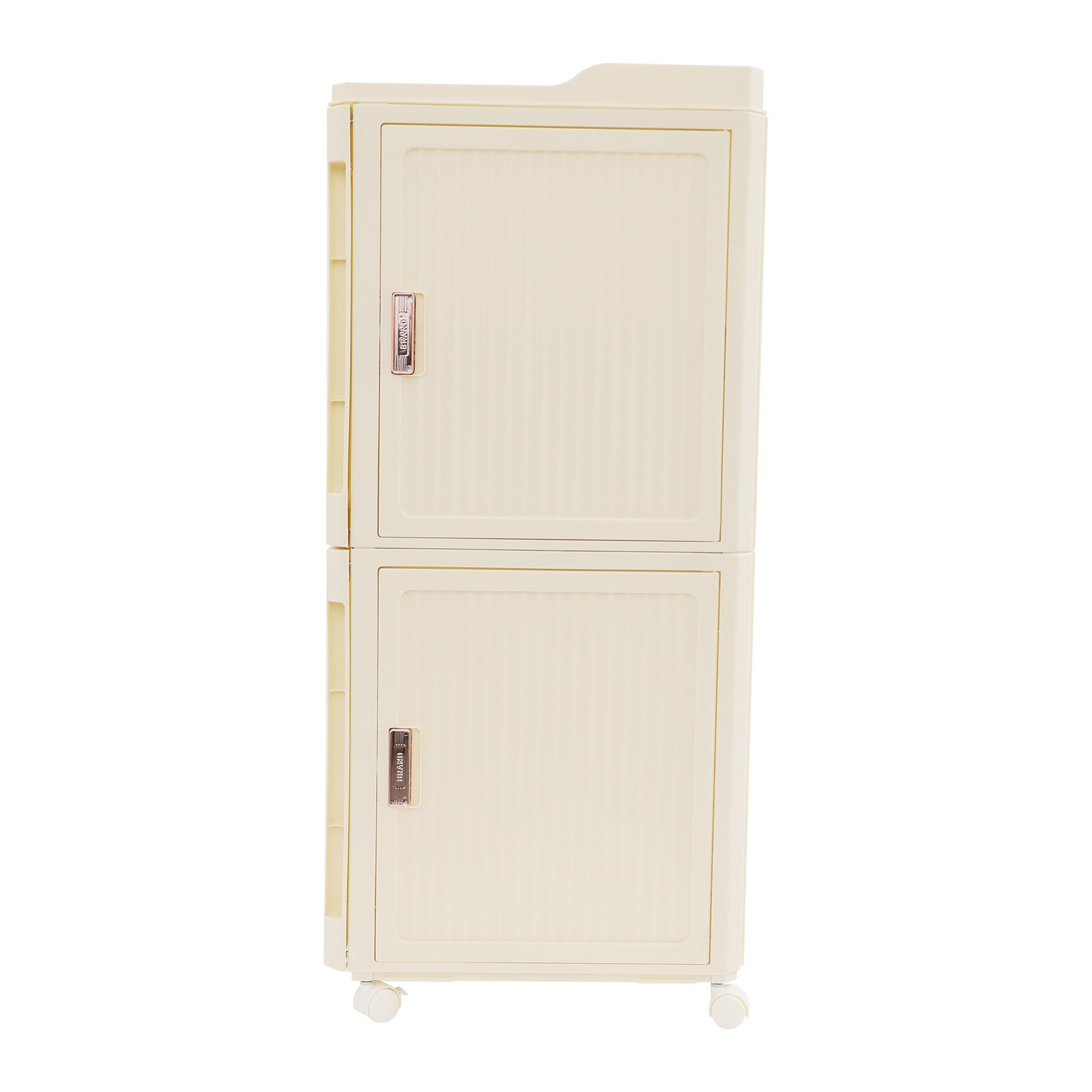 Narrow Slim Storage Cabinet, Storage Cabinet with Lockable Wheels PP 37*22*83cm