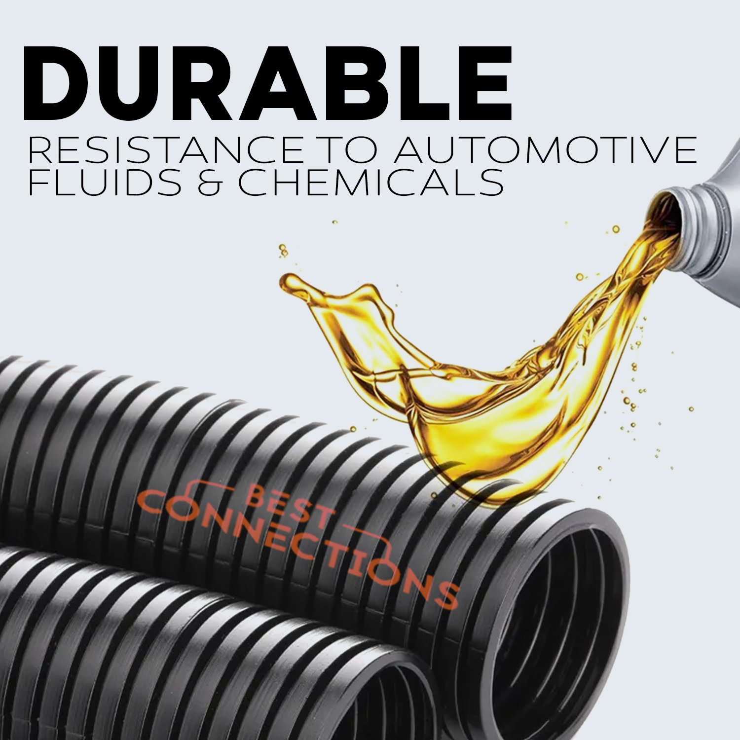 1.5 Inch Black Split Wire Loom 10 FT Cut Piece Polyethylene Hose Cover