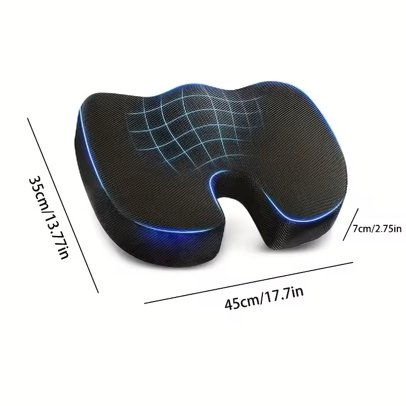 Memory Foam Seat Cushion Office Chair Car Seat Pad Coccyx Tailbone Pain Relief