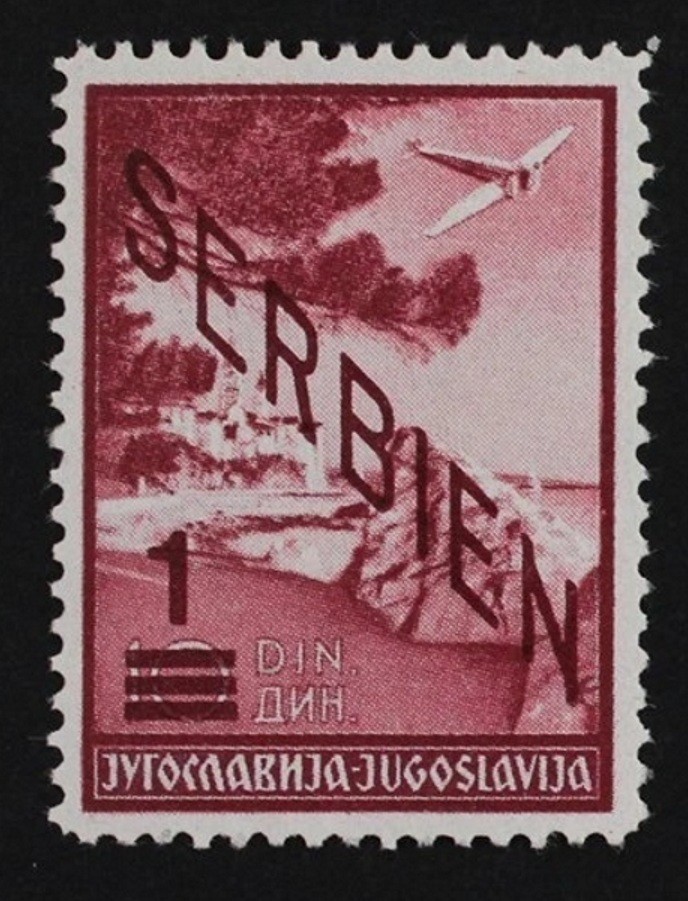 SERBIA 1941 WW II German occupation surcharged Air Mail set mint* $ 102.00