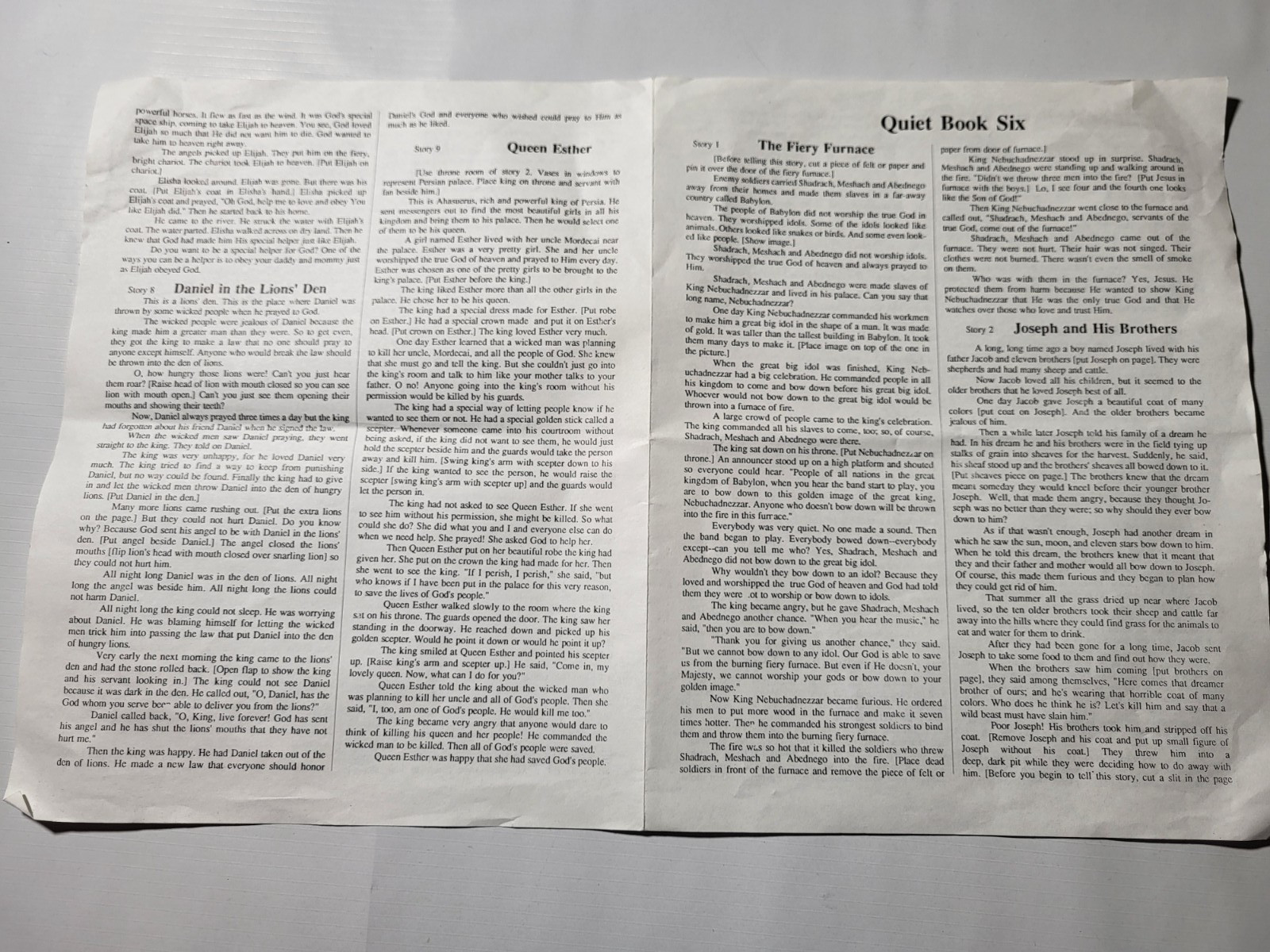 Betty Lukens 1987 Quiet Book Bible Felt Flannelgraph Lot Gently Used-incomplete