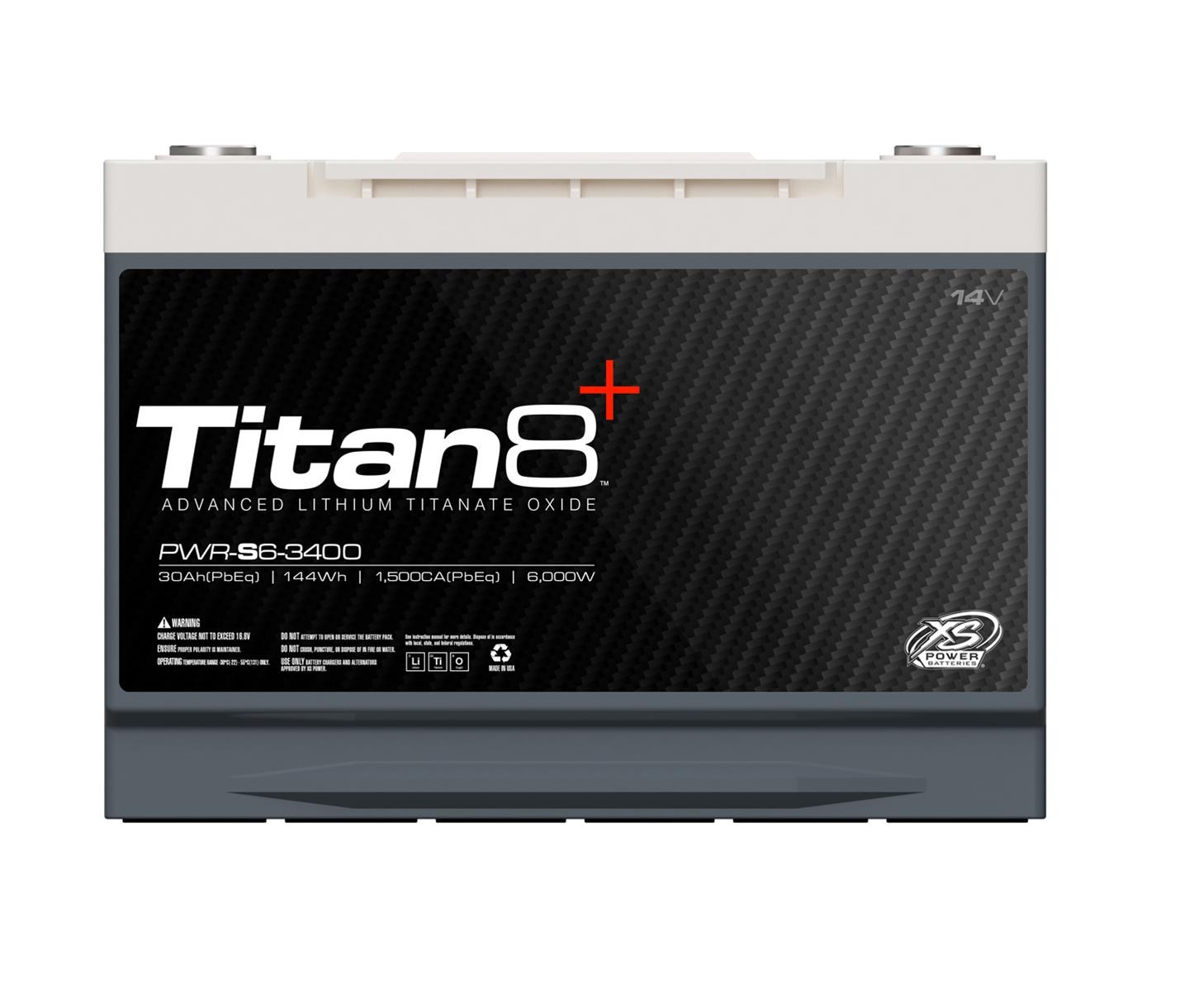 XS Power PWR-S6-3400 14V 6000W Titan8 Lithium Battery, Max 2000Amps