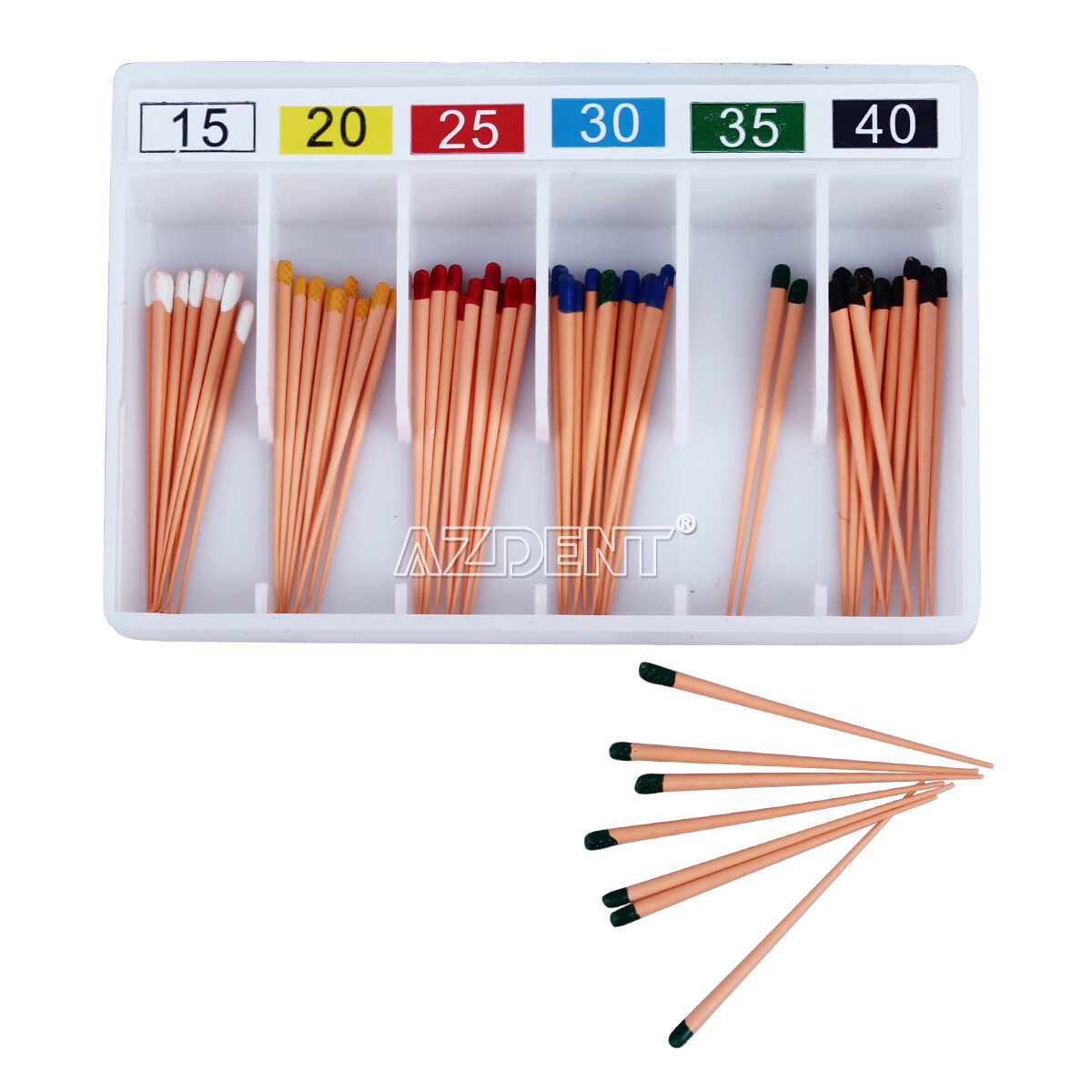 AZDENT Dental Gutta Percha Points &Absorbent Paper Points Taper Coded Endodontic