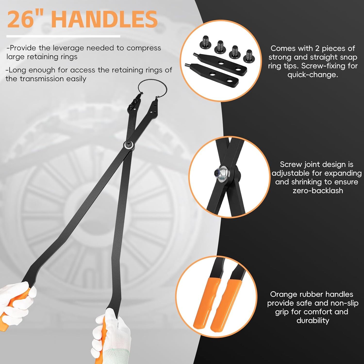 1489 26" Large Snap Ring Pliers Replace for Lang Tools GM 5L40 5L50 6L50 6L80